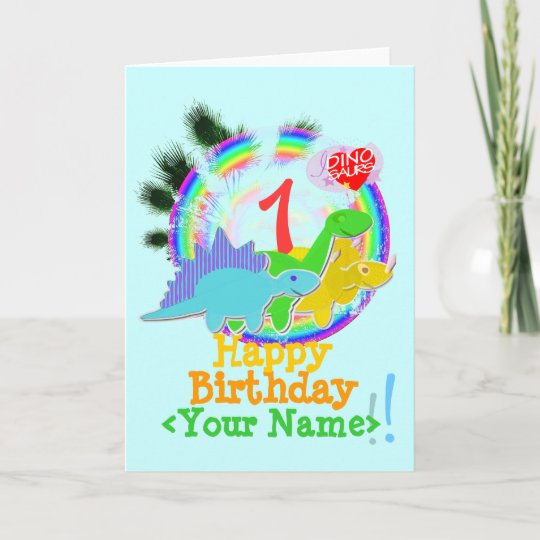 Joyeux Anniversaire 1 An Votre Carte Nommee De Zazzle Fr