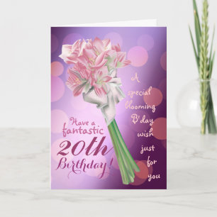 Joyeux anniversaire ! - 20ème carte de voeux rose