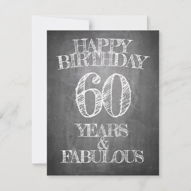 Joyeux Anniversaire - 60 Ans & Fabuleux en tableau (Devant)