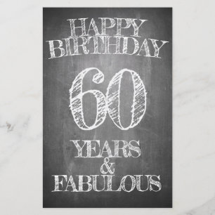Joyeux Anniversaire - 60 Ans & Fabuleux en tableau