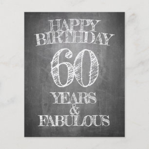 Joyeux Anniversaire - 60 Ans & Fabuleux en tableau