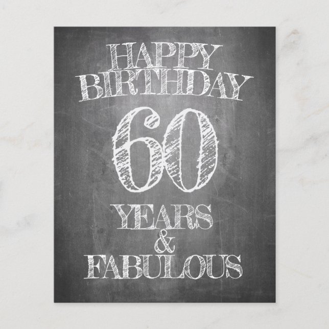 Joyeux Anniversaire - 60 Ans & Fabuleux en tableau (Devant)
