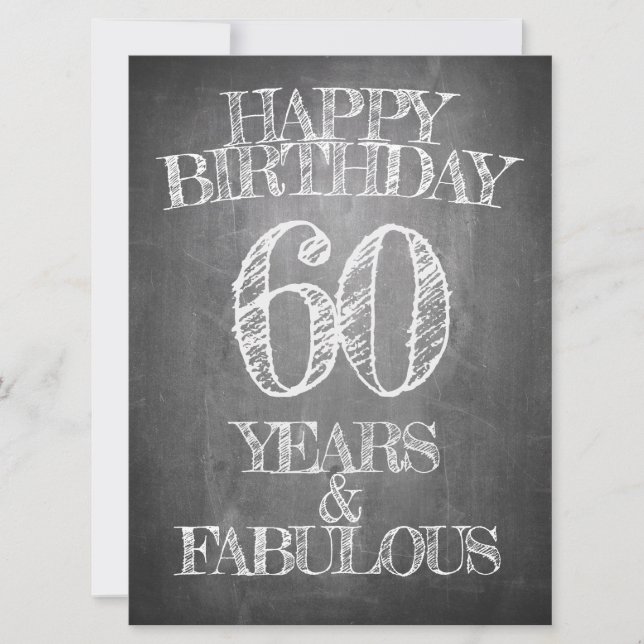 Joyeux Anniversaire - 60 Ans & Fabuleux en tableau (Devant)