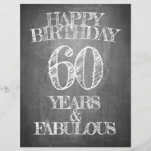 Joyeux Anniversaire - 60 Ans & Fabuleux en tableau