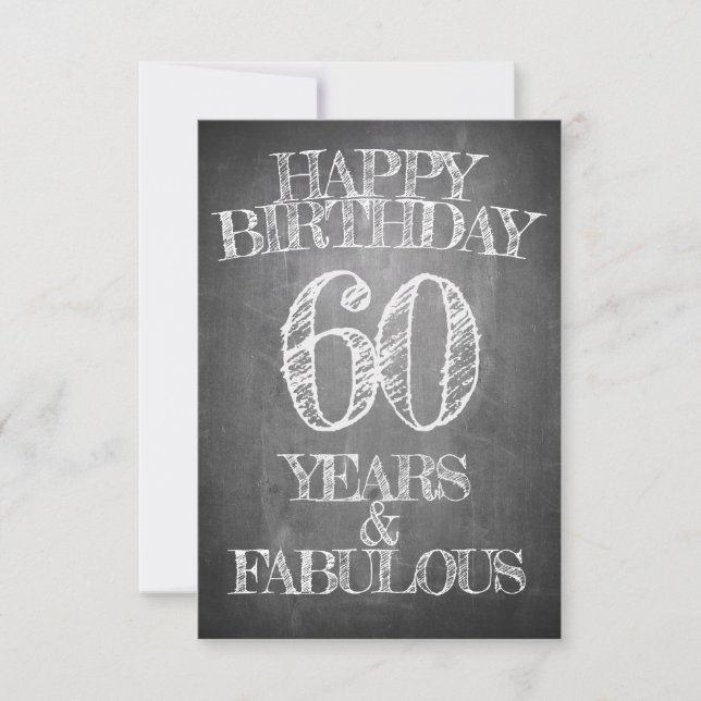 Joyeux Anniversaire - 60 Ans & Fabuleux en tableau (Devant)