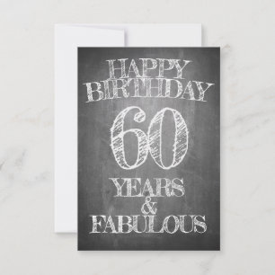 Joyeux Anniversaire - 60 Ans & Fabuleux en tableau