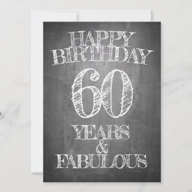 Joyeux Anniversaire - 60 Ans & Fabuleux en tableau (Devant)