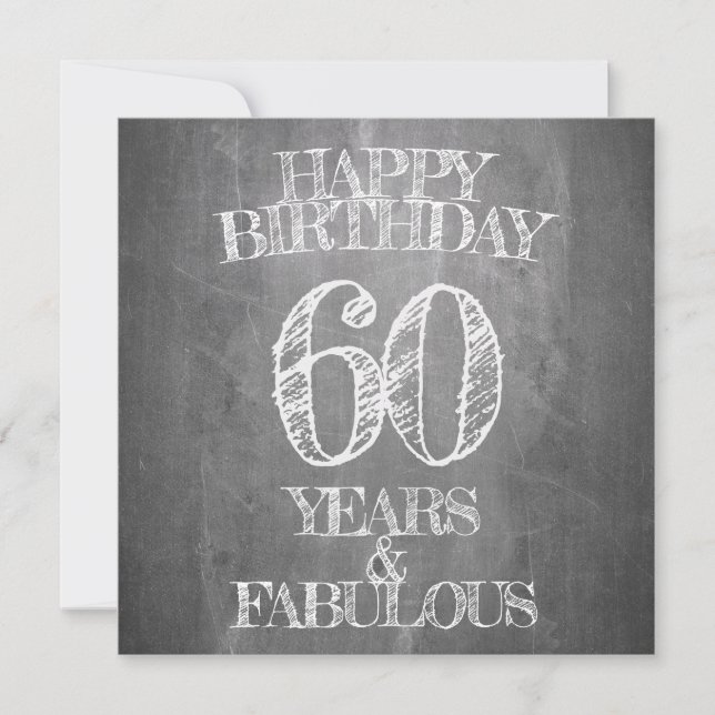 Joyeux Anniversaire - 60 Ans & Fabuleux en tableau (Devant)