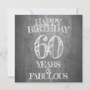 Joyeux Anniversaire - 60 Ans & Fabuleux en tableau