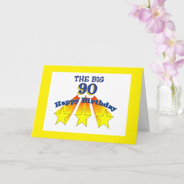 Joyeux anniversaire 90 Carte chrétienne (Orchidée)