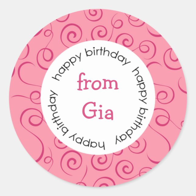 Joyeux anniversaire à/de autocollants (Devant)