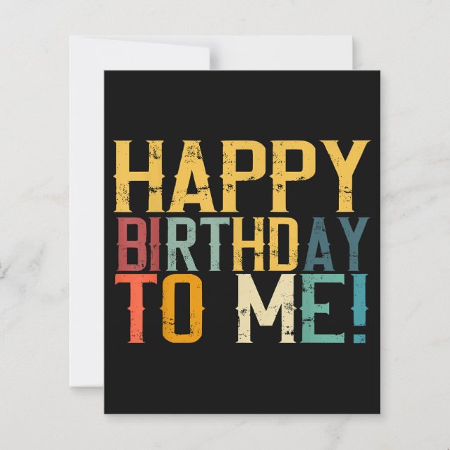 Joyeux anniversaire à moi fête d'anniversaire (Devant)