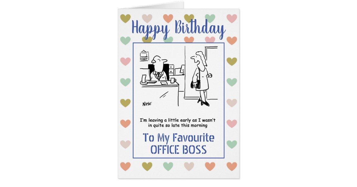 Joyeux Anniversaire A Mon Chef De Bureau Zazzle Fr