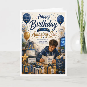 Joyeux Anniversaire à Mon Fils Incroyable Carte de