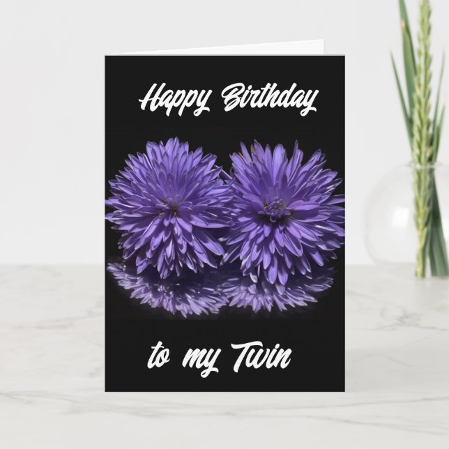 **JOYEUX ANNIVERSAIRE À MON JUMEAU** CARTE (Devant)