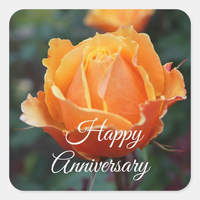 Joyeux Anniversaire À propos des Stickers Rose Fac (Devant)