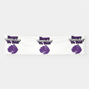 Joyeux Anniversaire À Toi Bannière en vinyle viole