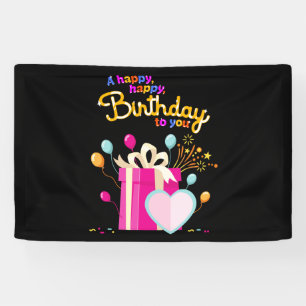 Joyeux Anniversaire À Toi Bannière Vinyle 2,5x4