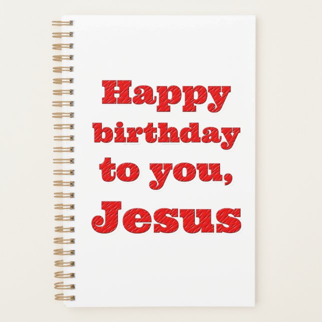 Joyeux anniversaire à toi, Jésus, cadeau de Noël (Devant)