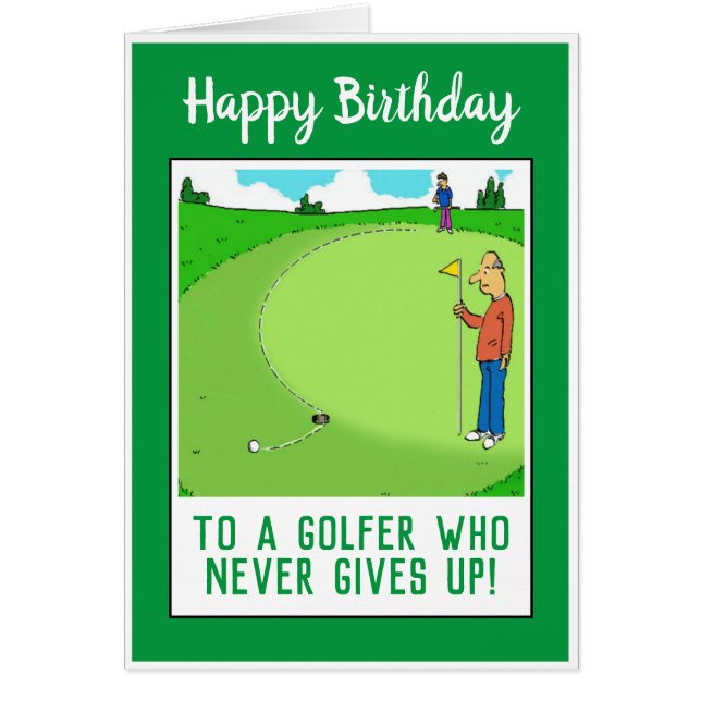 Joyeux Anniversaire à un Golfeur Drôle (Devant)