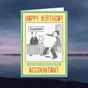Joyeux anniversaire à une carte comptable