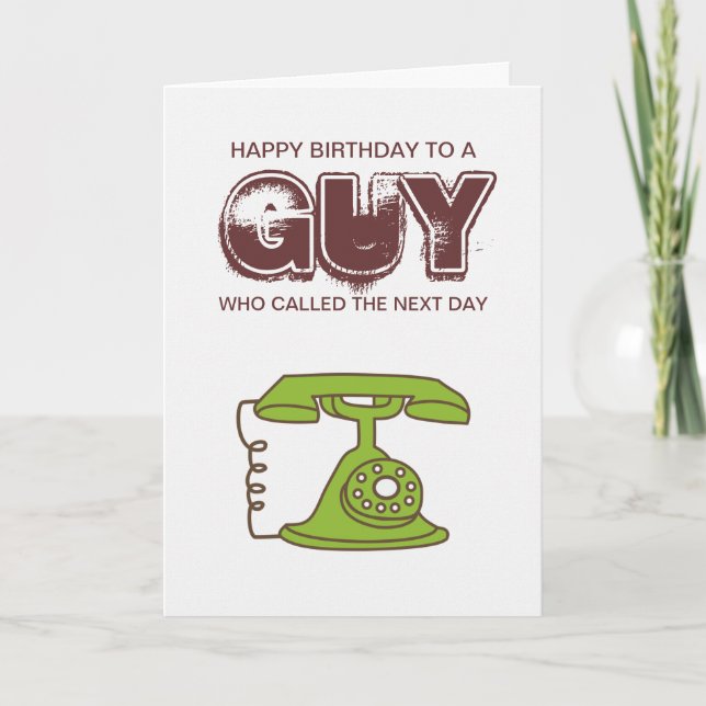 Joyeux Anniversaire À Une Carte Guy (Devant)