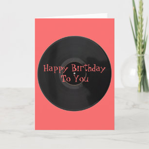 Joyeux anniversaire à vous Vinyl Record Carte d'an