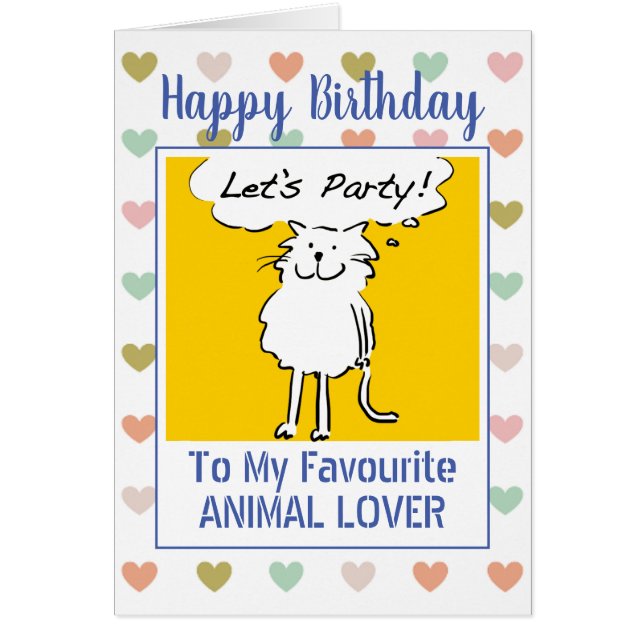 Joyeux Anniversaire Amateur d'Animaux (Devant)