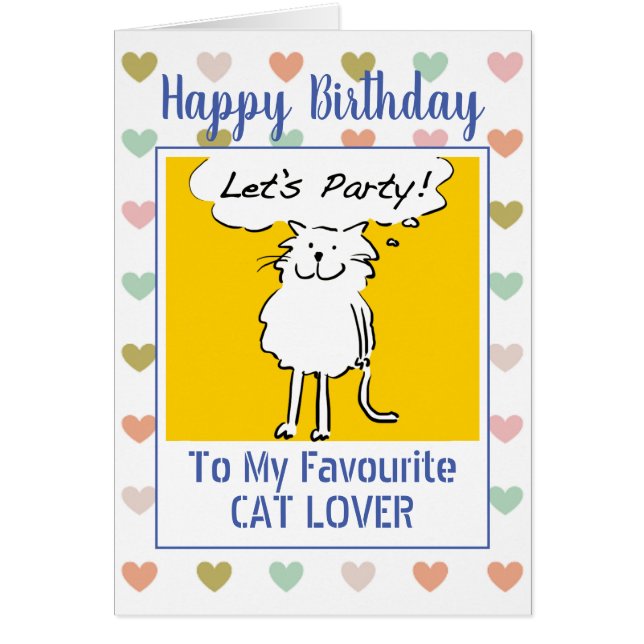 Joyeux anniversaire amateur de chats (Devant)