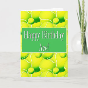 Joyeux Anniversaire As, Carte Balle de Tennis