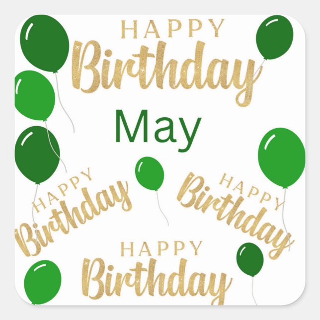 Joyeux anniversaire Autocollant anniversaires de m (Devant)