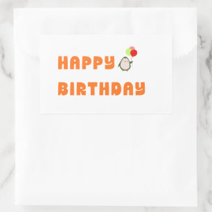 Joyeux Anniversaire Autocollant Mignon et Coloré –