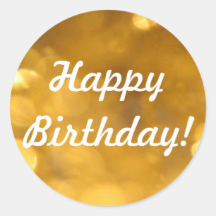 Joyeux anniversaire - autocollants d'or