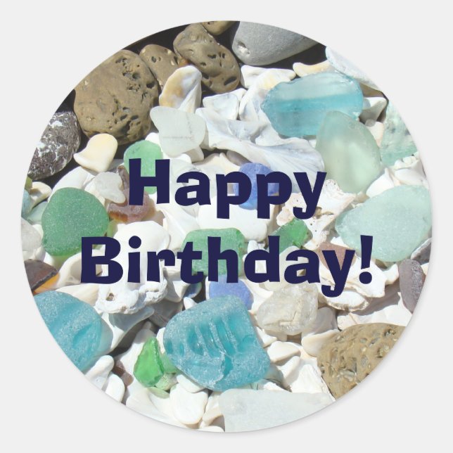 Joyeux anniversaire! autocollants enveloppes scell (Devant)