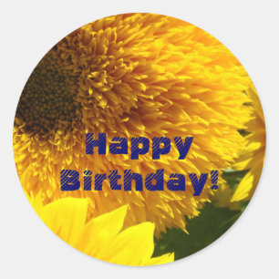 Joyeux Anniversaire ! autocollants Jaunes Tourneso