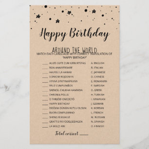 Joyeux Anniversaire autour du monde Jeu d'annivers