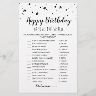 Joyeux Anniversaire autour du monde Jeu d'annivers