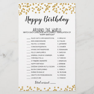 Joyeux Anniversaire autour du monde Jeu d'annivers