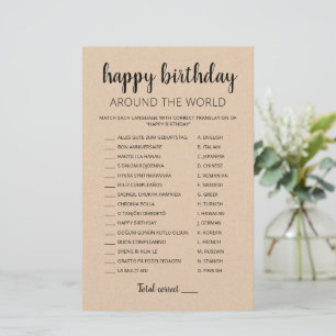 Joyeux Anniversaire Autour Du Monde jeu éditable