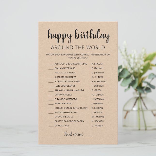 Joyeux Anniversaire Autour Du Monde jeu éditable (Debout devant)