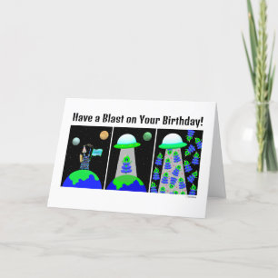 Joyeux anniversaire avec Aliens! carte de Jo Image