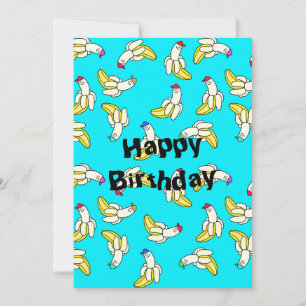 Joyeux Anniversaire avec une Banane Carte de Vœux