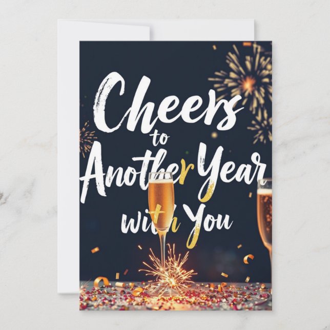 Joyeux anniversaire avec vous Carte du Nouvel An (Devant)