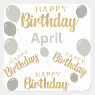 Joyeux anniversaire Avril Stickers d'anniversaire
