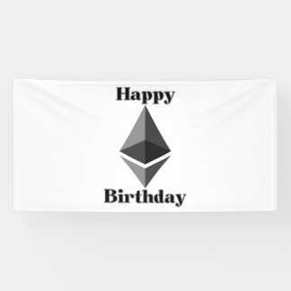 Joyeux Anniversaire Bannière en Vinyle 4x8 Ethereu