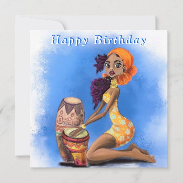 Joyeux Anniversaire - Belle Fille de Drummer Afric (Devant)