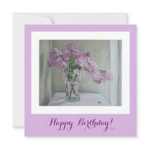 Joyeux anniversaire belle lilas violet lilas art f