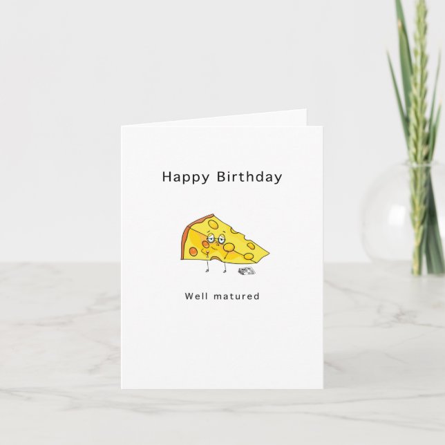Joyeux Anniversaire. Bien Vieilli. Carte d'anniver (Devant)