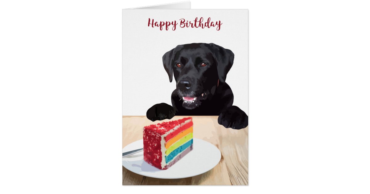 Joyeux Anniversaire Black Labrador Retriever Mig Zazzle Fr