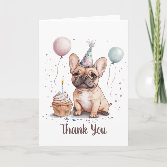 Joyeux Anniversaire Bouledogue Français Merci (Devant)